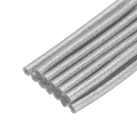 sourcing map Mini Hot Glue Sticks for Glue Gun 7mm x 100mm Glitter Silver 12pcs