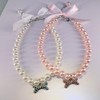 Dog Accessories for Girls Pearl Collar Necklace for Dogs Cats