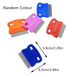 3Pcs Pet Flea Combs, Dog Cat Combs for Dogs Cats with Fine Tooth for Flea Removal, Pet Flea and Tick Comb for Small Cats, Dogs(Random Colour)