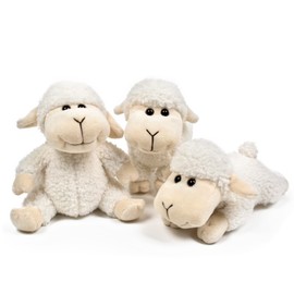 Lamb Plush Sheep Stuffed Animal Decorations 3Pcs (Sitting, Standing, Kneeling) White Sheep Toys Gift for Kids Little Girl/Boy Baby Gift Hugging Toy