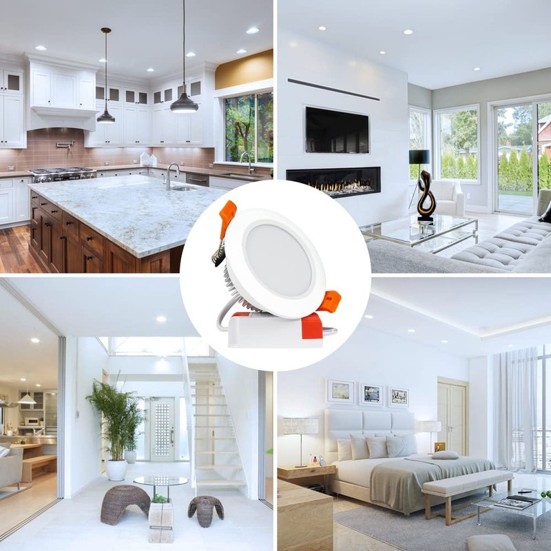 LEDLightsWorld 3 Inch LED Recessed Lighting Dimmable Downlight, 5W (40W