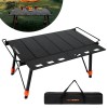 NOVSIGHT Portable Camping Table Adjust Height Folding BBQ Roll Up