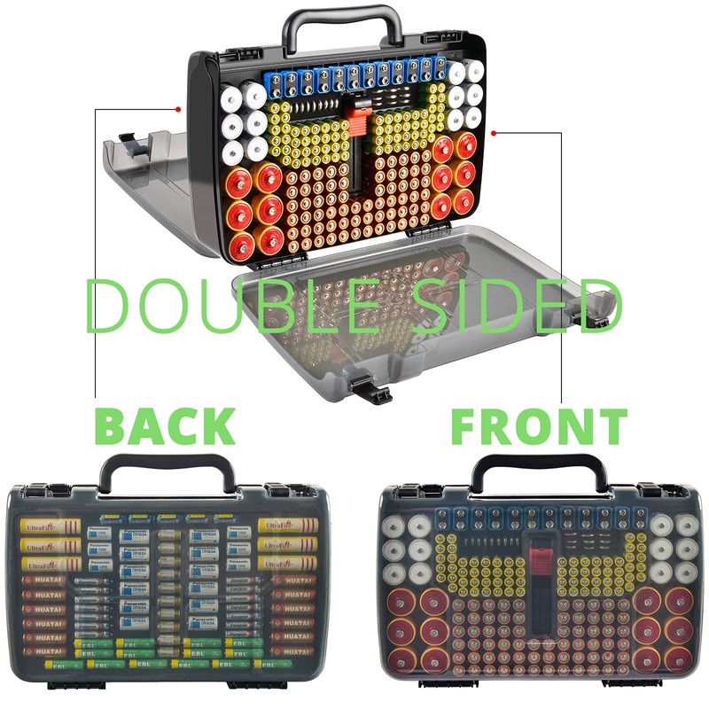 Aptbyte Battery Organizer Storage Holder Box Case with Tester- 269