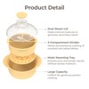 FIRGI Silicone Microwave Steaming Pot with Handle & Lid for