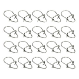 PATIKIL #0 Fishing Lock Snaps, 50 Pack Stainless Steel Fishing Clips Quick Change Fishing Lure Hook Connector Fishing Tackle Kit for Freshwater Saltwater Fishing Gear(0.35"x0.2")