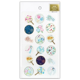 Nuby Pearl Seal Large Summer Tradition | Sticker Pearl Silk Print Gold Foil Embossed