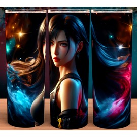 Unbranded Final Fantasy 7 Tifa Lockhart Galaxy Pose Cup Mug Tumbler 20oz