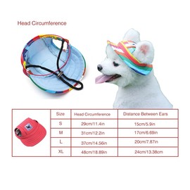 Dog Baseball Cap Outdoor Pet Sun Hat Summer Canvas Visor Puppy S-XL AU