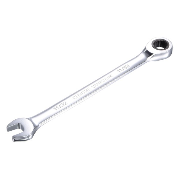 sourcing map 11/32 Inch Ratcheting Combination Wrench SAE 72 Teeth