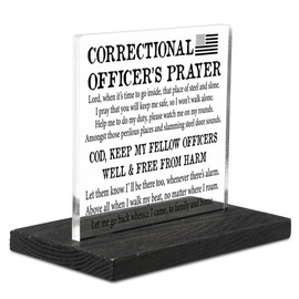 Correctional Officer Gifts Prayer, Corrections Worker Week Appreciation Academy Graduation Gifts, Thank You Gift for Jailer Prison Guard Work Anniversary Desk Decorative Signs