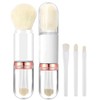 Set of 4 Makeup Brushes, Cute, Portable, Capsule, Case Face