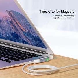 GOWENIC USB C To Magnetic Adapter, Type C Magnetic Adapter L Tip PD Fast Charging Magnetic Suction Interface USB C Adapter for OS X Laptop (Type C to Magnetic Adapter)