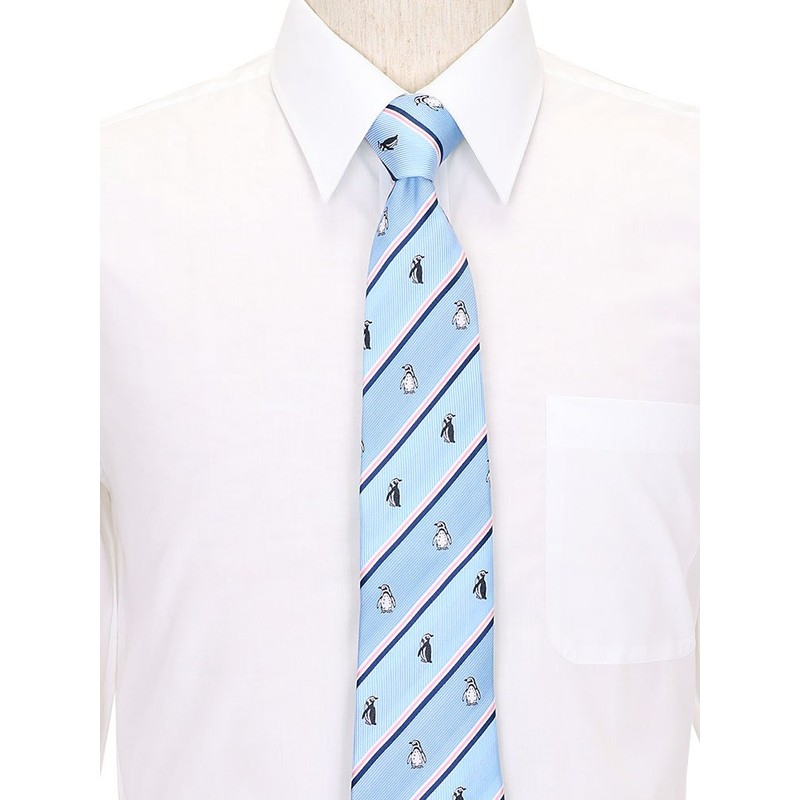 [COLORATA] Carolata Penguin Pattern Necktie (100% Silk / Jacquard Woven),