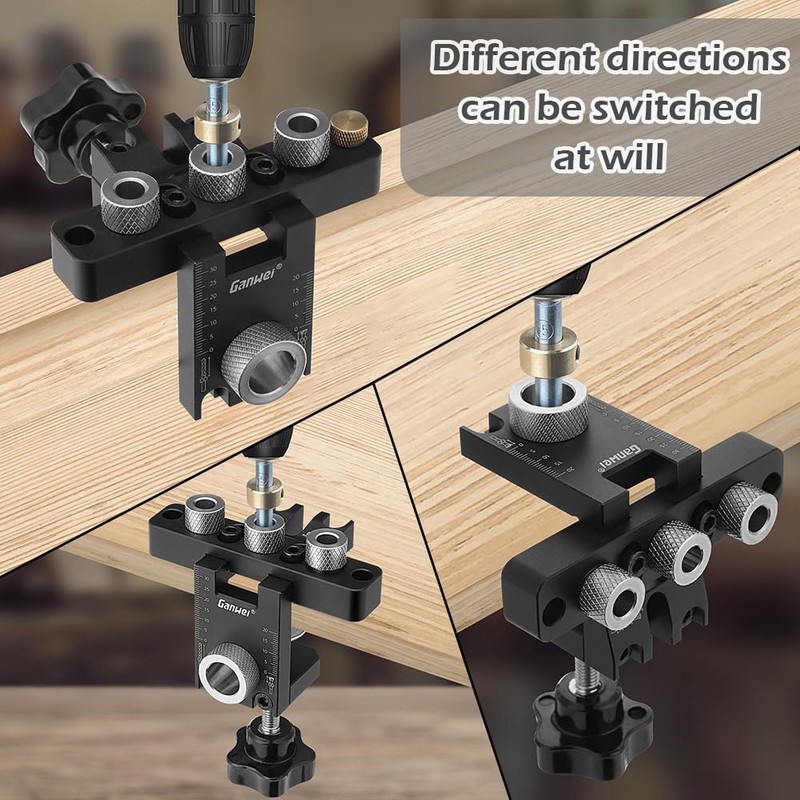 3 in 1 Dowel Jig Kit Kannino Self Centering Doweling