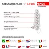 EMOS - 6-way power strip 5m - 6 Schuko sockets