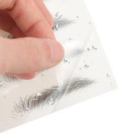 Baluue 12pcs Eyebrow Stickers False Eyebrows Natural Eyebrow 4d Hair Like Eyebrows 4d Hair- Eyebrows Eyebrow Tattoo Stickers Cejas Imitation Eyebrow Black Water Transfer Paper