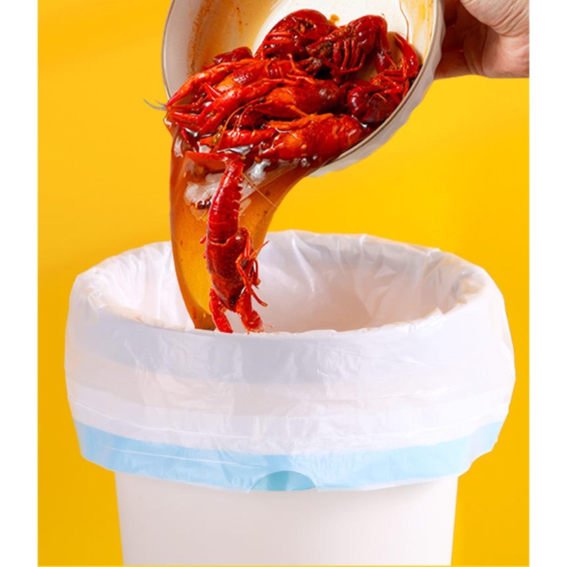 100pcs Small Tear-Free Drawstring Trash Bags 1.1 Mil 4 Gallon