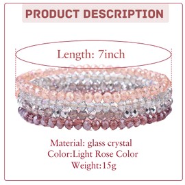 GoPaw Women's Crystal Bead Bracelet, Multilayer Stone Bracelet, Women's Crystal Beads Bracelet, Couple/Friendship/Partner Bracelets, Glass bead, Glass bead
