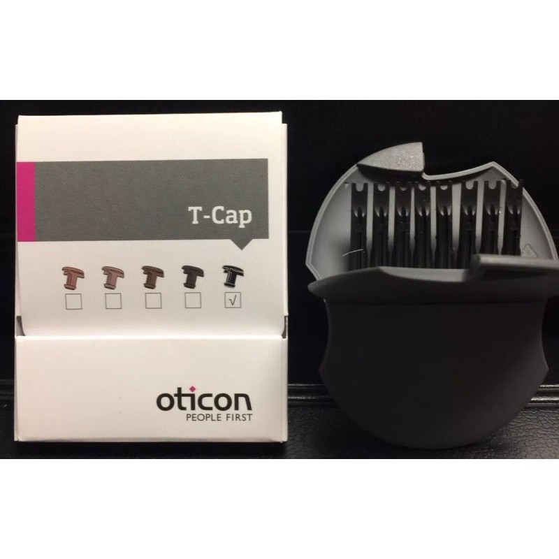 Oticon 2 Packs Of BLACK Oticon T-Cap Mic Filters For