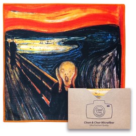 Large [5 Pack] Classic Art (The Scream) - Ultra Premium Quality Microfiber Cleaning Cloths (Best for Camera Lens, Glasses, Screens, and All Lens.), Microfiber Cloth