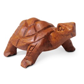 Purity Wooden Tortoise Gift Fair Trade, Hand Carved 10cm x 6cm x 4cm.