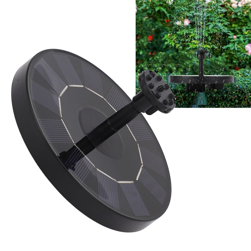Solar Water Pump 1W 130mm Solar Panel Fountain Pump 30‑50cm