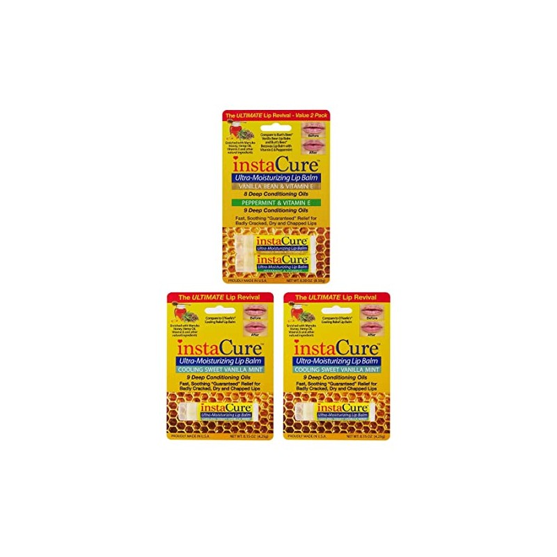 InstaCure 4-Pack | Vanilla Bean & Vitamin E, Peppermint &