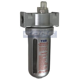 MID FLOW LUBRICATOR OILER FOR COMPRESSED AIR LUBRICATE PNEUMATIC AIR TOOLS, POLY BOWL WITH METAL BOWL GUARD (3/8" NPT)