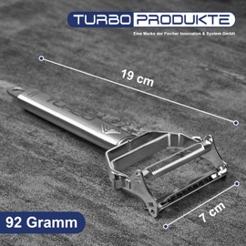 TURBO PRODUKTE BI-TURBO Double Head Peeler - Peeler & Julienne Peeler - Easy Care - Best Stainless Steel - 2-in-1 Vegetable Peeler & Julienne Cutter