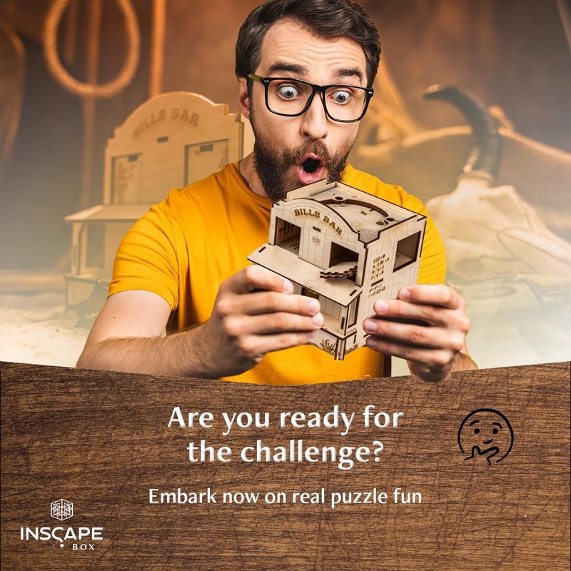 INSCAPE Wild West Riddles - Puzzle Box - Wooden Escape