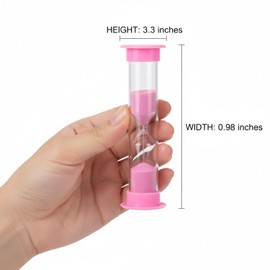 I-MART Toothbrush Timer, 6 Pack 2 Minute Sand Timer for Brushing Teeth, Games, Study, Classroom, Cooking & Time Management, Pink