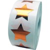 Metallic Bronze Star Shape Stickers 1 Inch 500 Adhesive Labels