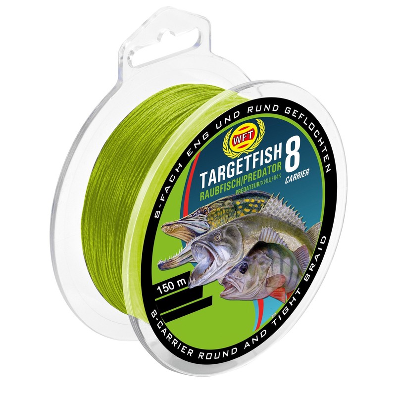 WFT TF8 Predatory Fish Line Chartreuse 150 m, Diameter/Load Capacity: