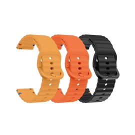 3 Pack Sport Watch Bands 20mm 22mm Quick Release Watch Band, Soft Silicone Replacement Strap Breathable 22mm 20mm Watch Band with Decorative Woven Line for Men Women