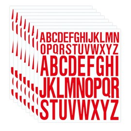 8 Sheets Red Letter Stickers A-Z Uppercase Letter Stickers 2 Size Waterproof Vinyl Large Stick on Letters for Scrapbooking,DIY Craft