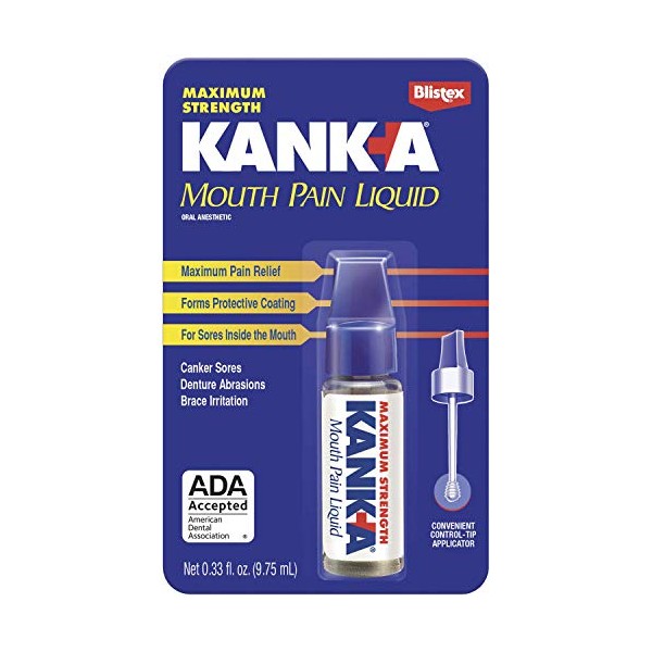 Blistex Kanka Mouth Pain Liquid, Professional Strength , .33 Fluid Ounces