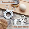 Boao 2 Pieces Egg Topper Cutter Stainless Steel Boiled Egg