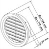 Grid for Ventilation System 125 mm Diameter (12.7 cm, Circular,