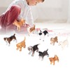 10PCS Mini Dog Figurines Toy Set Hand Painted Plastic Simulation