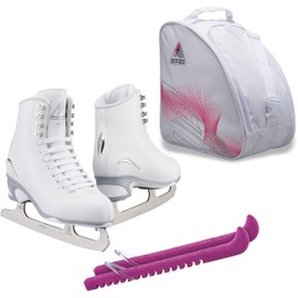 Jackson Ultima Figure Ice Skates Finesse JS450 / Medium to Wide/Adult 7 Bundle with Bag and Guardog Skate Guards
