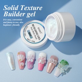 EODCI Solid Builder Gel for Nails, 15 g Solid Nail Glue Gel Nail Gel Extension Gel 3D Nail Sculpture Gel Acrylic Gel for Nails Building Gel for Nail Salon