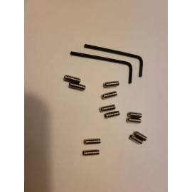 Roberts Lock Key Mortise Lock Stainless Steel 7/16" Long Set Screw 12 Pack with 2 Allen Wrenches