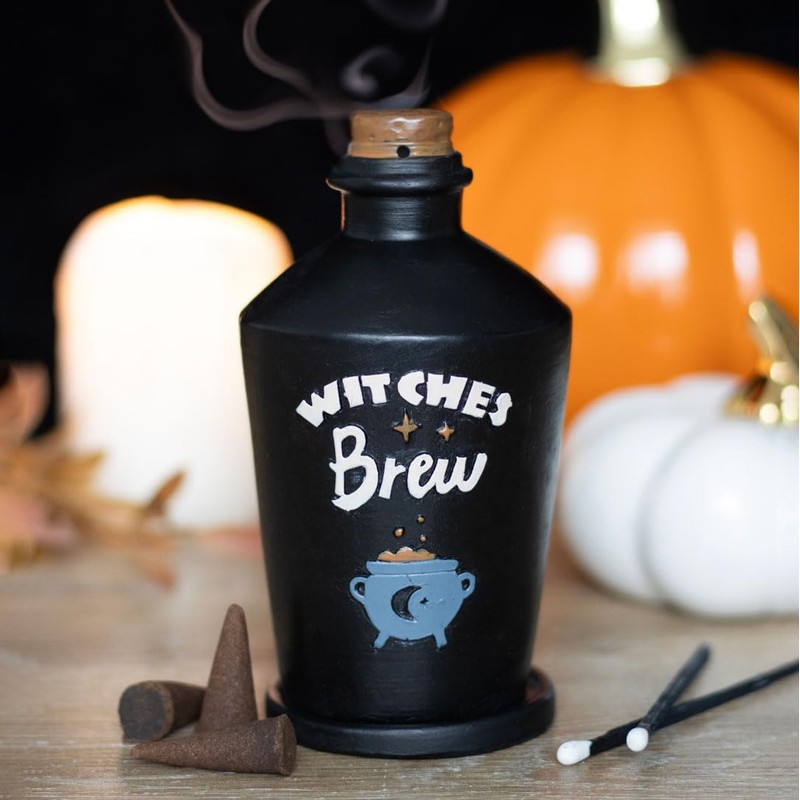 Witches Brew Potion Bottle Incense Cone Burner - Creates an