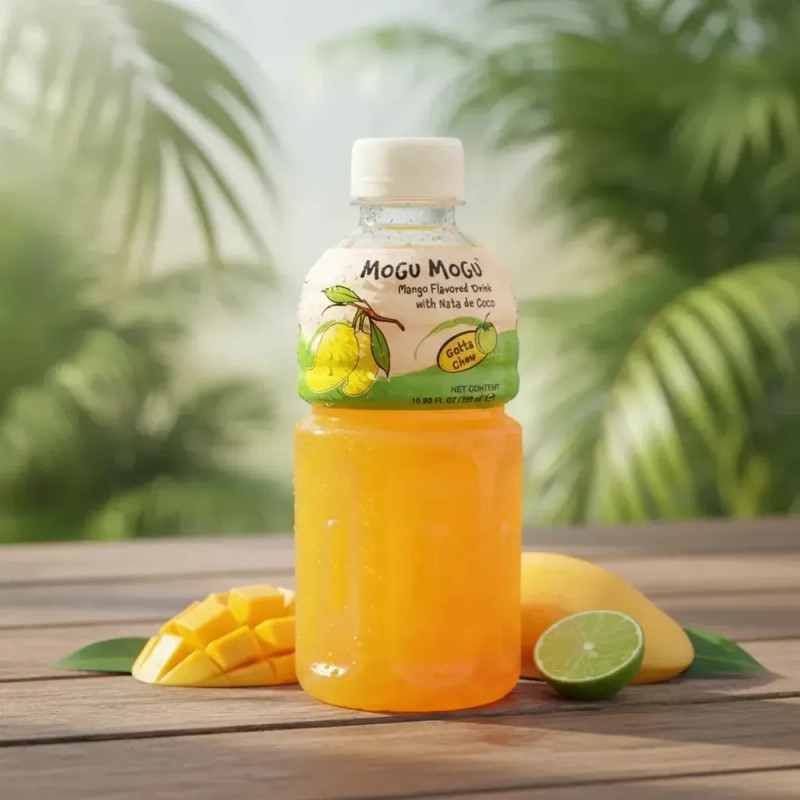Bebida Mogu Mogu Sabor Mango Con Nata De Coco 320ml