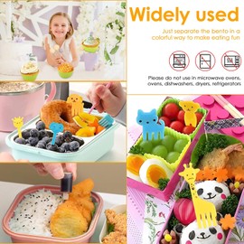 105 Piezas Accesorios para Cajas De Comida, Incluyendo Divisor, Botella De Salsa, Botella Exprimible, Tenedor De Fruta, Exquisita Caja De Comida, Accesorios para Niños para La Escuela.