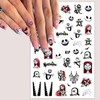 Mtruil 3 Sheet Halloween Nail Stickers Skeleton Spider Web Nails