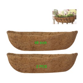 Frillybutts 48 Inch Coco Liner Window Deck Trough Coco Coir Coconut Replacement Liner for Window Box