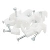 Pack de 100 Grapas Blancas para Cable Plano de 5mm
