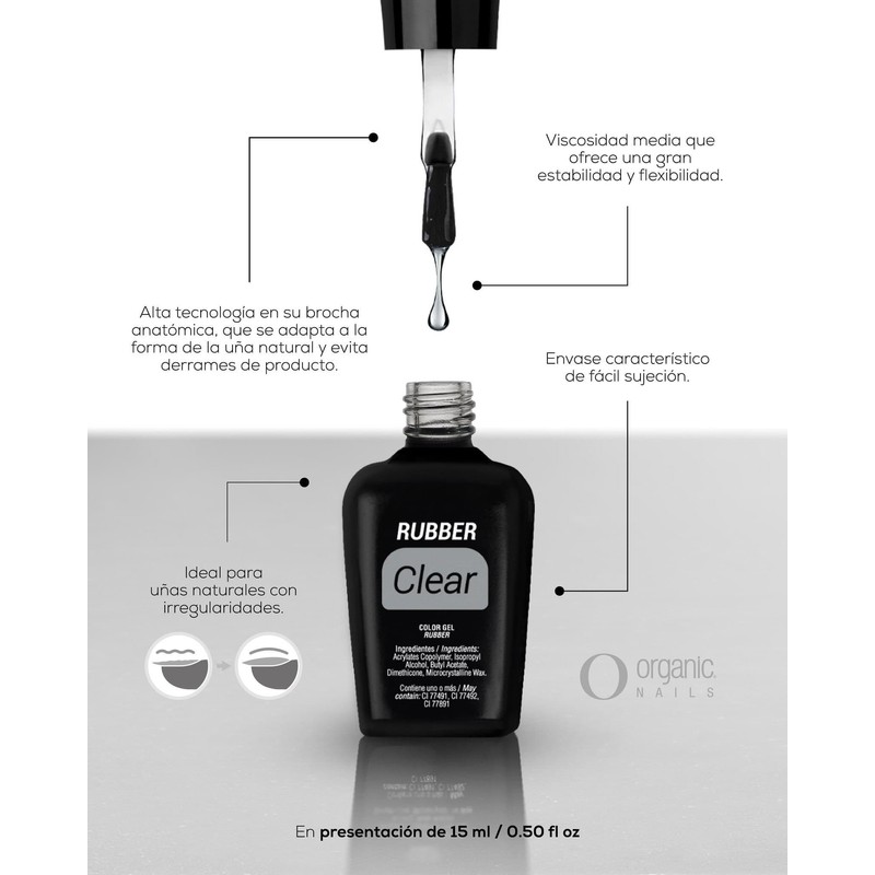 Rubber Pink, Beigh y Clear 15ml