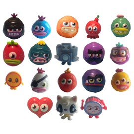 Moshi Monsters - Complete Set of 18 Series 2 Standard Moshlings and Glumps - Black Jack, Bloopy, Bruiser, Cherry Bomb, Fabio, Fish Lips, Freakface, Holga, Mustachio, Ned, Penny, Pirate Pong, Podge, Rocko, Squiff, Tiamo, Tingaling, Wallop